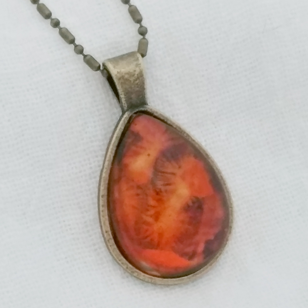 Handmade Alcohol Ink Pendant - Picture 2 of 4